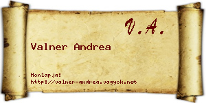 Valner Andrea névjegykártya