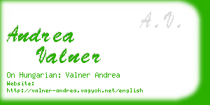 andrea valner business card